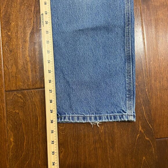 Wrangler Riggs Durashield Straight Leg Workwear Denim Blue Jeans Size 34 x 30 - Picture 9 of 10